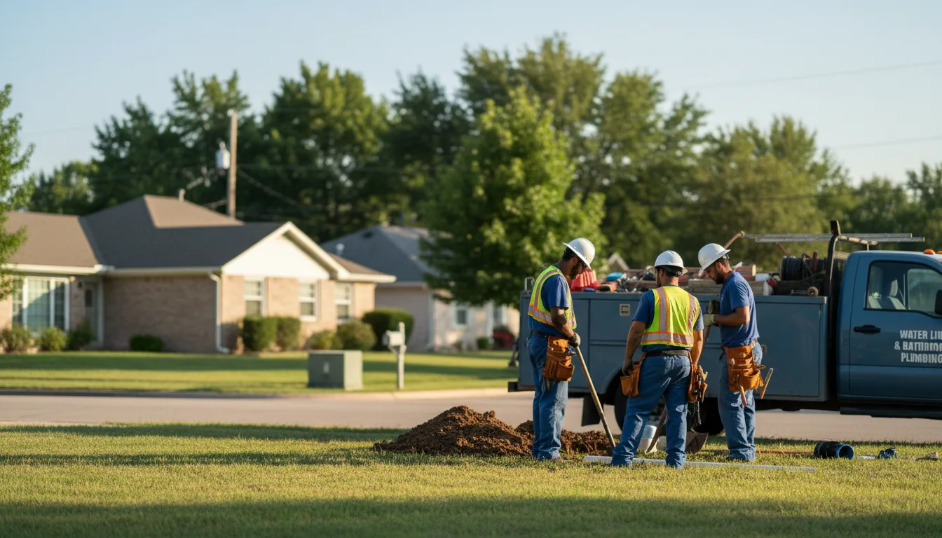 Residential water line and bathroom plumbing service in Dunmore, WV
